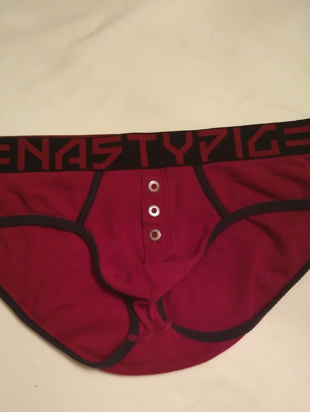 Nasty Pig Red Briefs with Black Trim - Picture 4 of 11